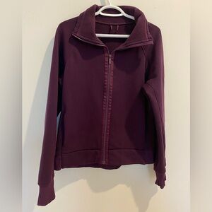 Women’s Full-Zip Sweater Jacket - Deep Plum